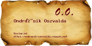 Ondrásik Oszvalda névjegykártya